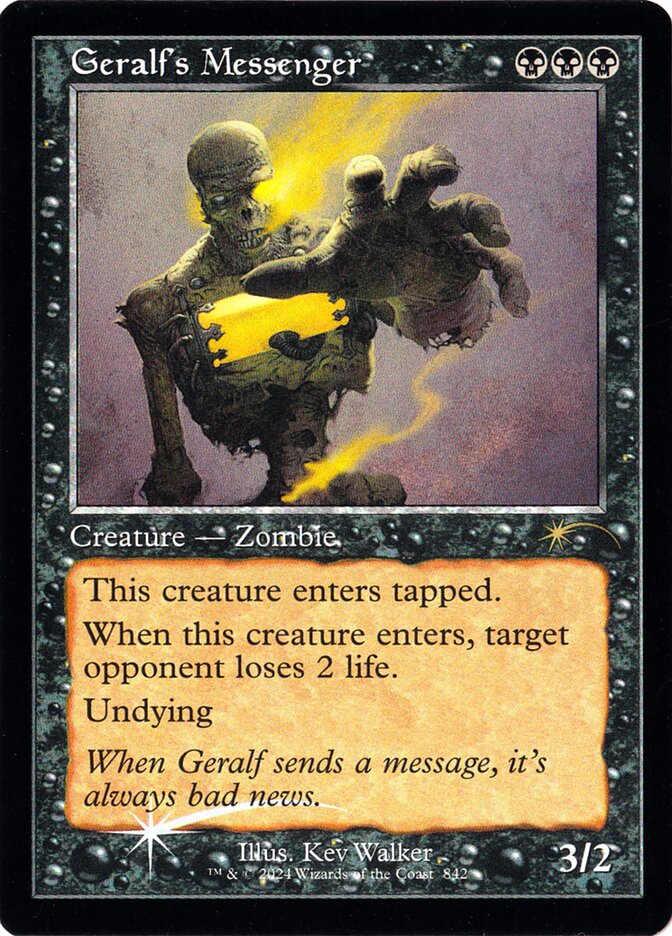 Geralf's Messenger card front