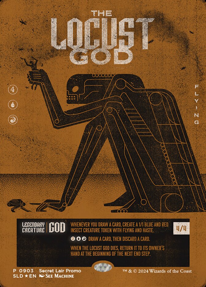 The Locust God card front