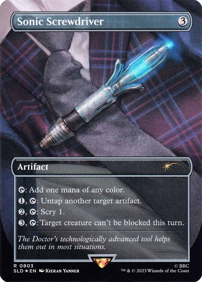 Sonic Screwdriver card front