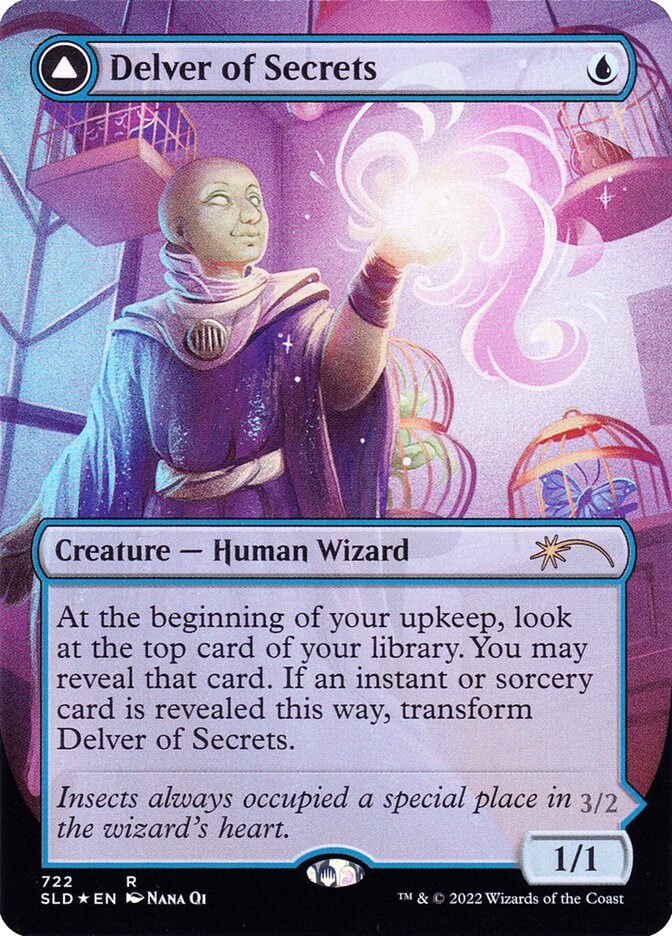 Delver of Secrets card front