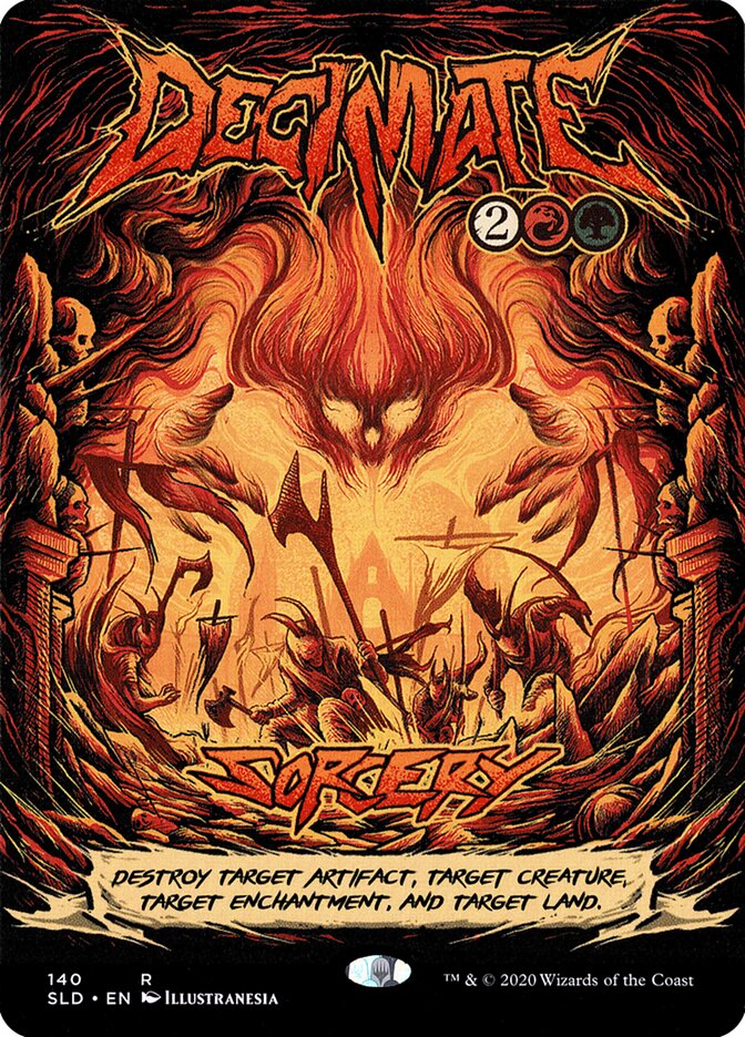 Decimate card front