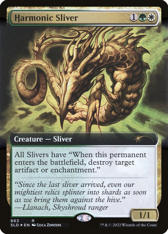 Harmonic Sliver card front