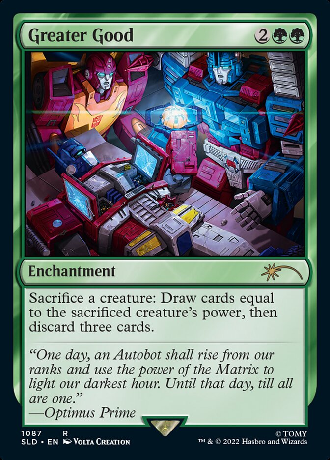 Greater Good card front