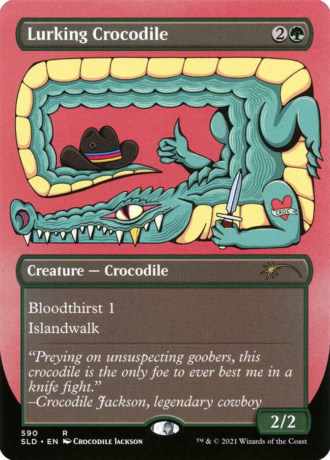 Lurking Crocodile card front