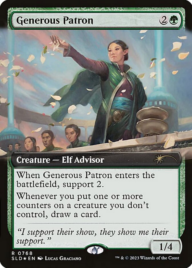 Generous Patron card front