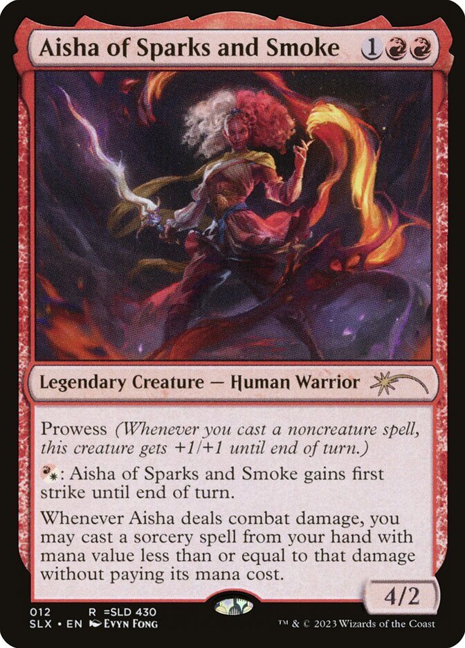 Aisha of Sparks and Smoke card front