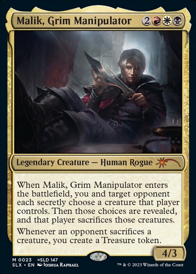 Malik, Grim Manipulator card front