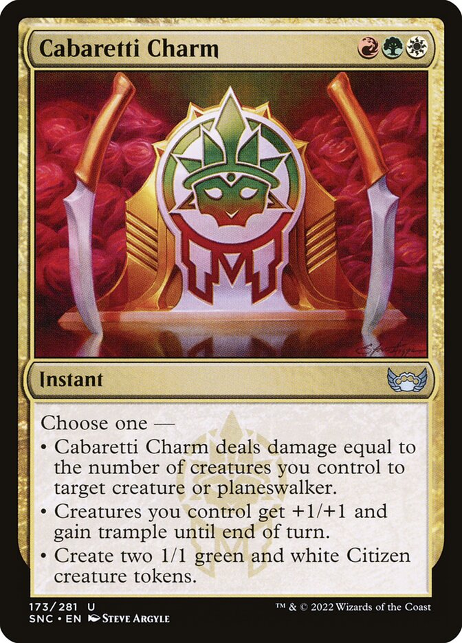 Cabaretti Charm card front