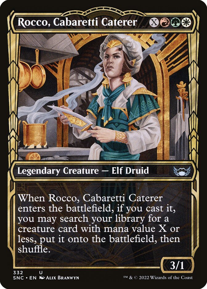 Rocco, Cabaretti Caterer card front