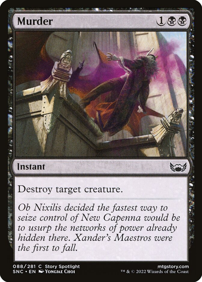 Murder card front