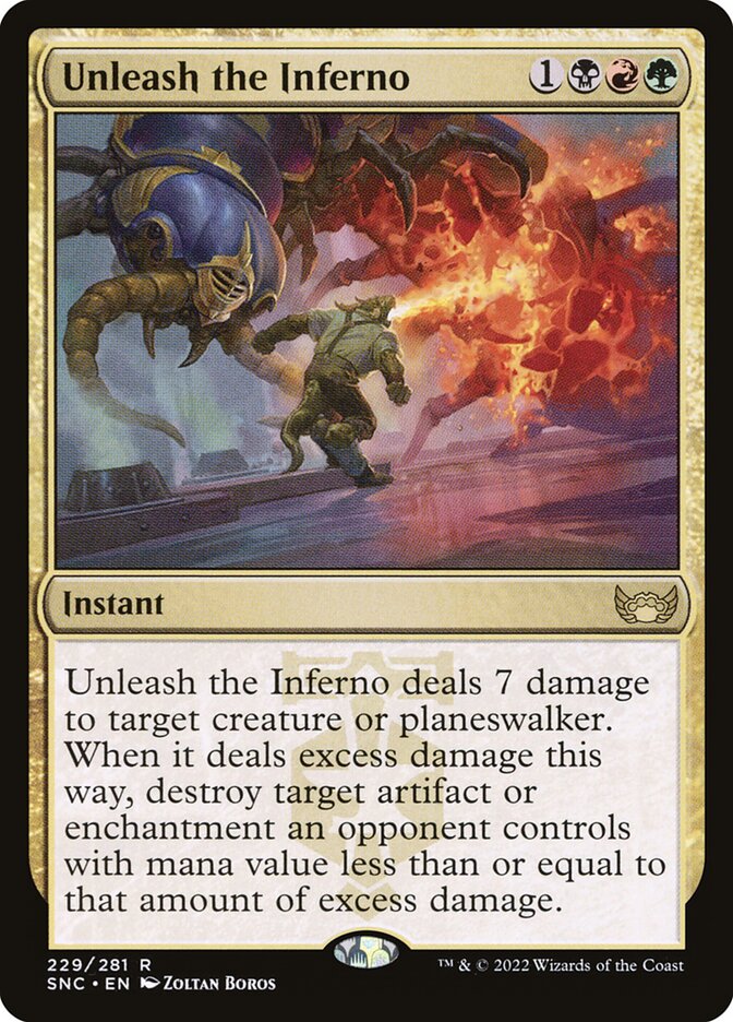Unleash the Inferno card front