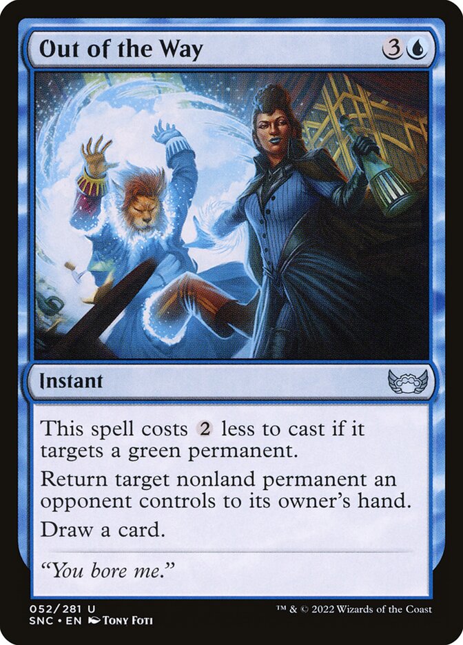 Out of the Way card front