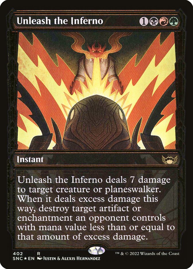 Unleash the Inferno card front