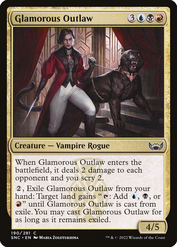 Glamorous Outlaw card front