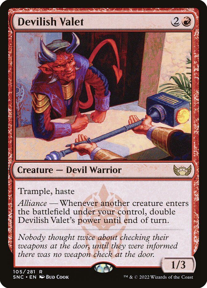 Devilish Valet card front