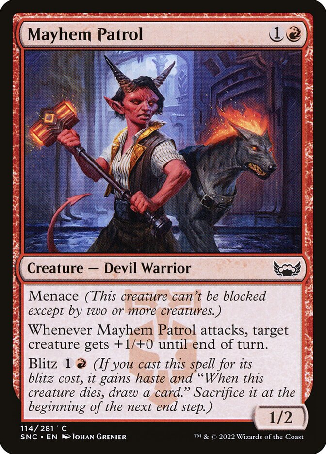 Mayhem Patrol card front
