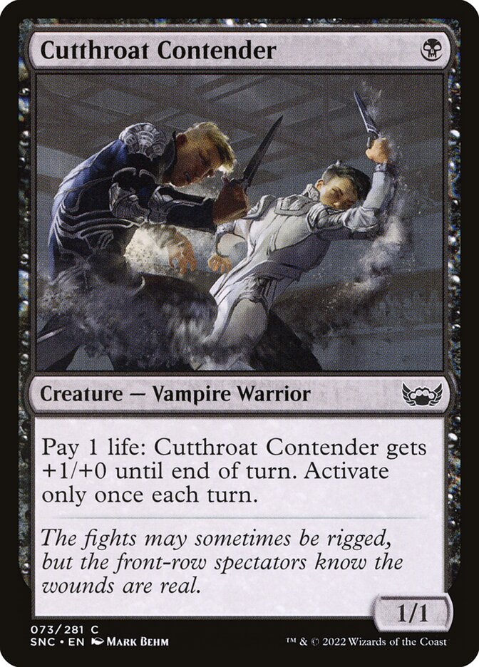 Cutthroat Contender card front
