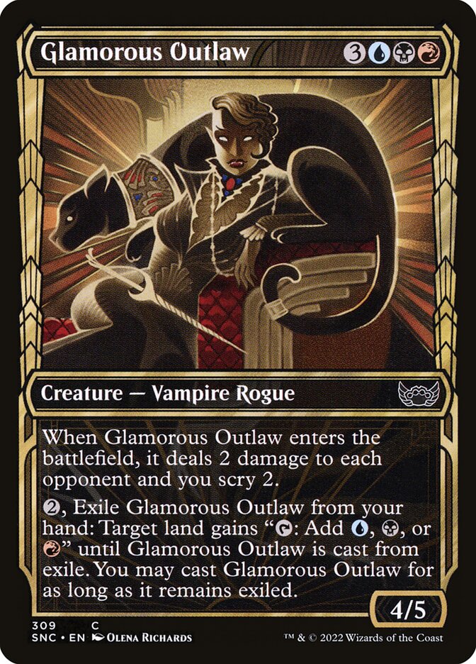 Glamorous Outlaw card front