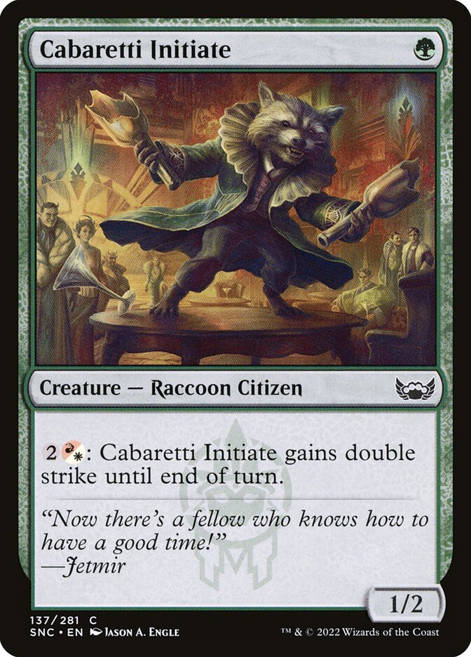 Cabaretti Initiate card front