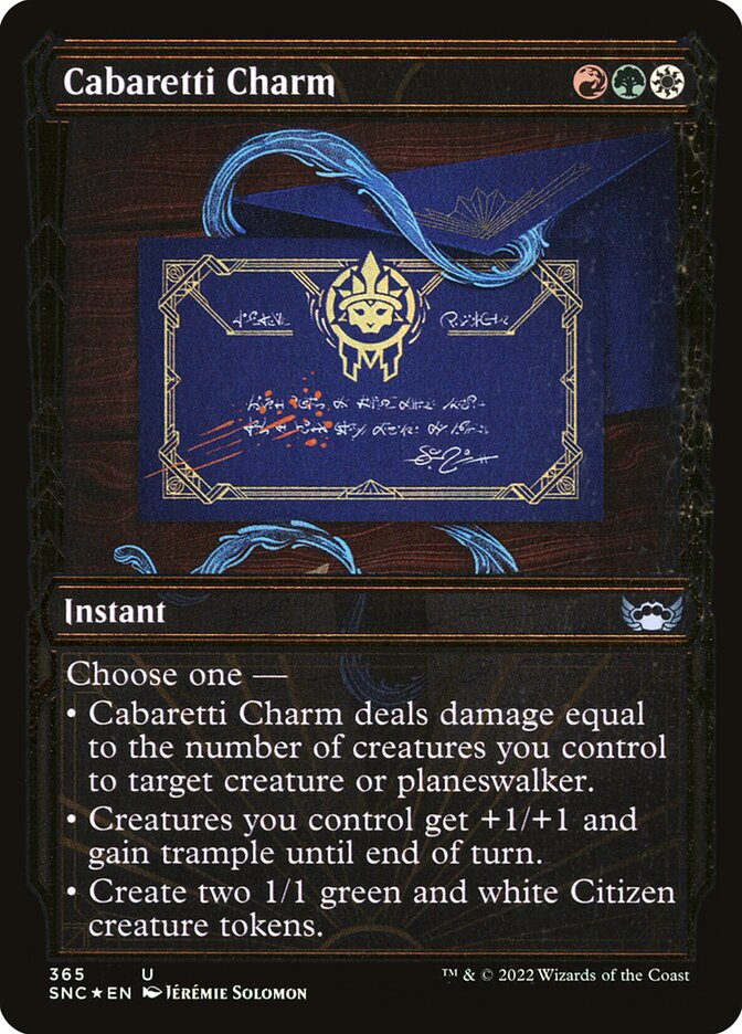Cabaretti Charm card front