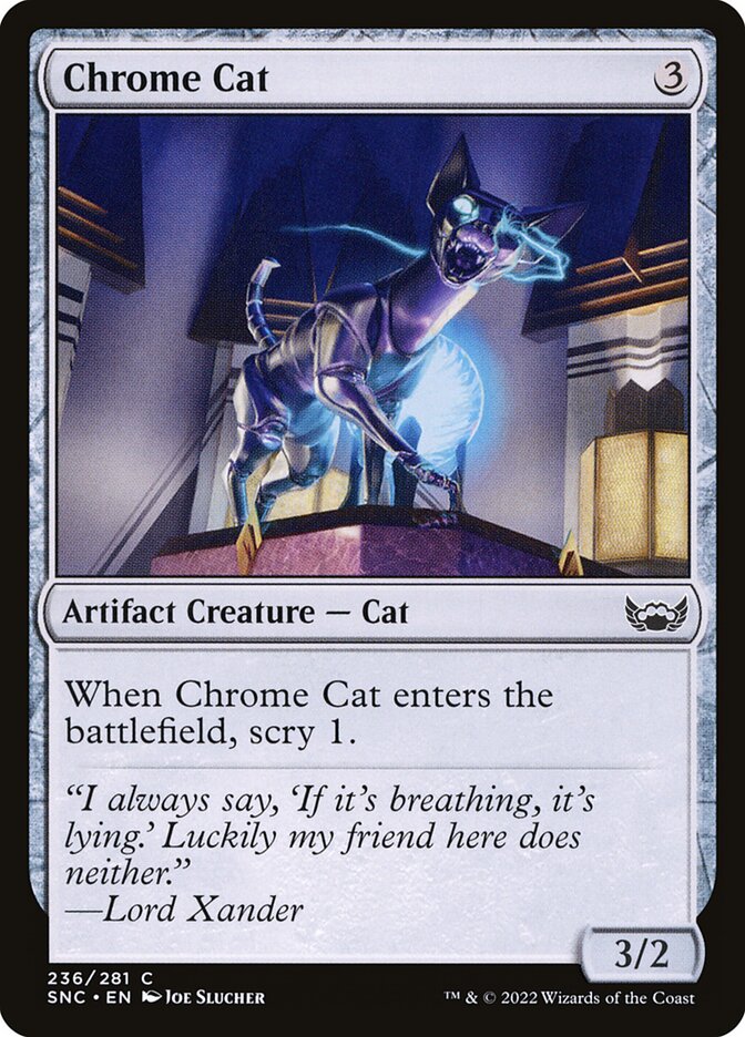 Chrome Cat card front