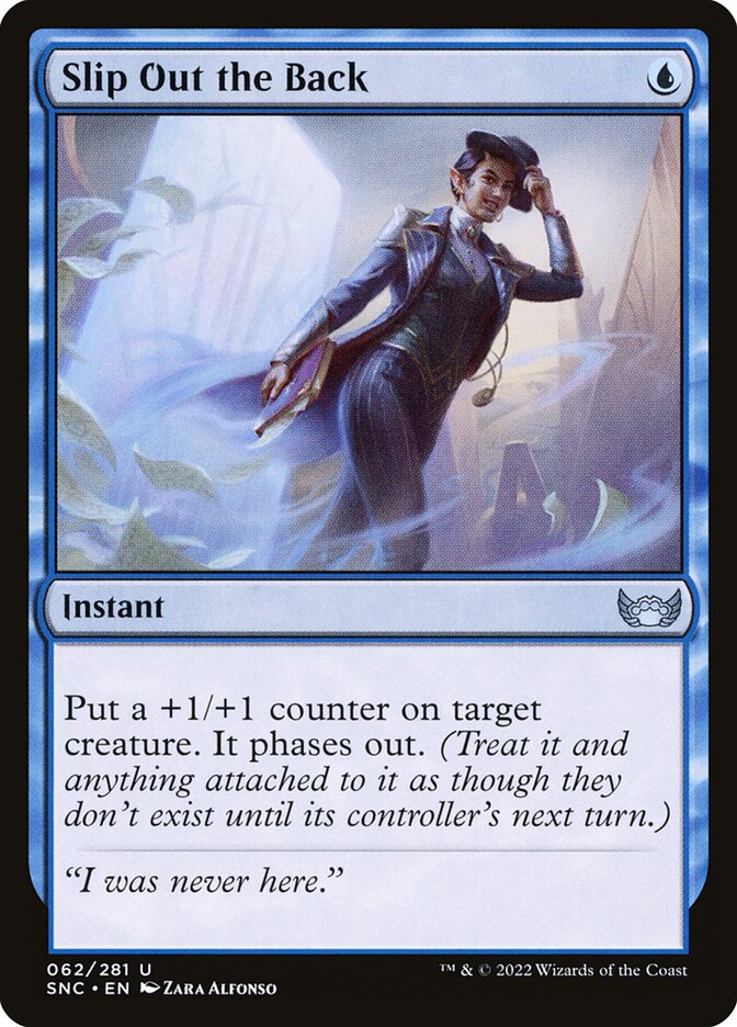 Slip Out the Back card front