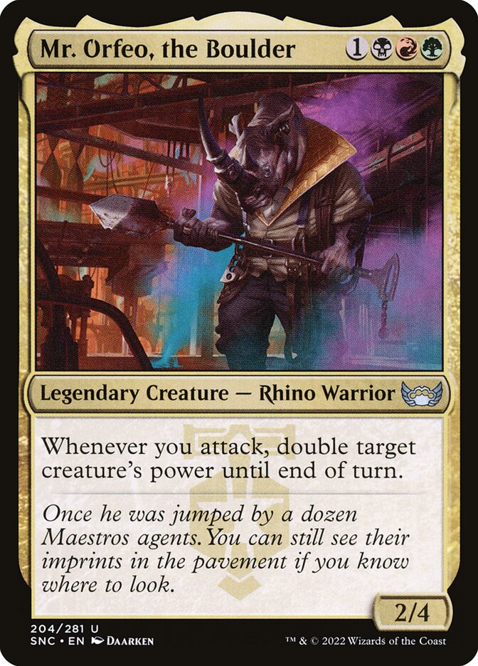 Mr. Orfeo, the Boulder card front
