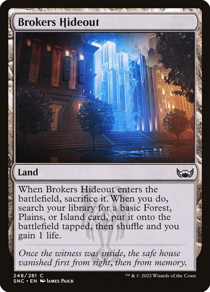 Brokers Hideout card front
