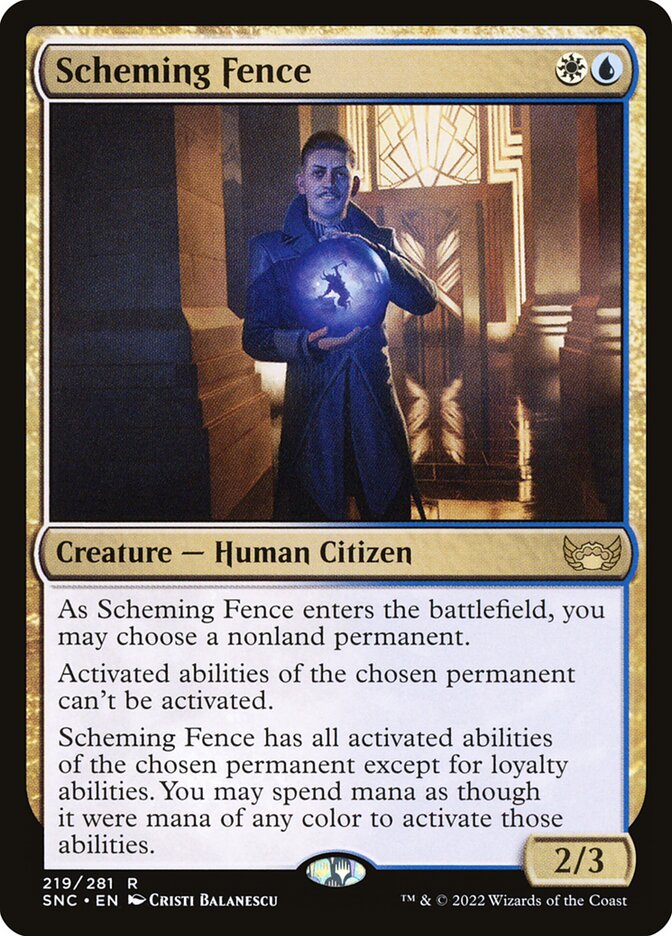 Scheming Fence card front