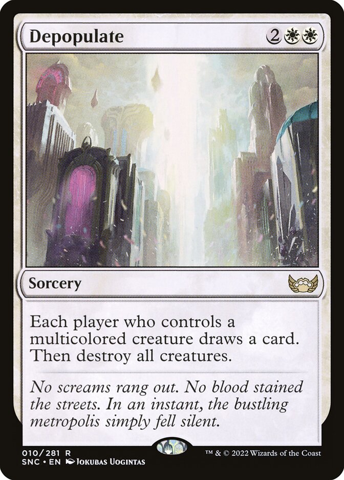 Depopulate card front
