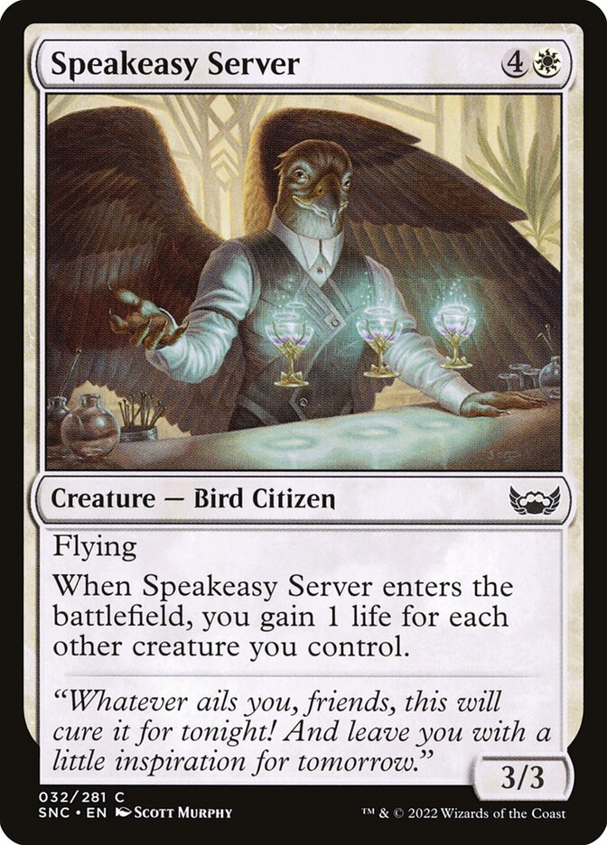 Speakeasy Server card front