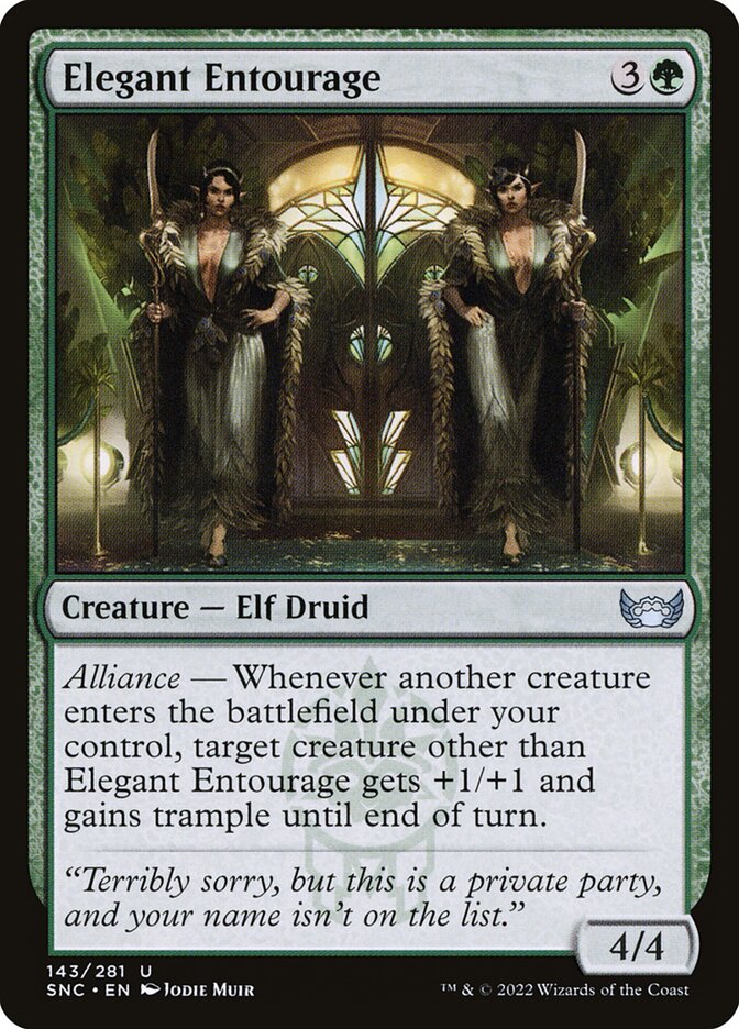 Elegant Entourage card front