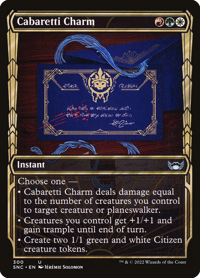 Cabaretti Charm card front