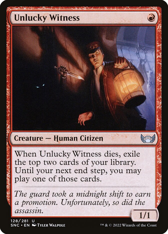 Unlucky Witness card front