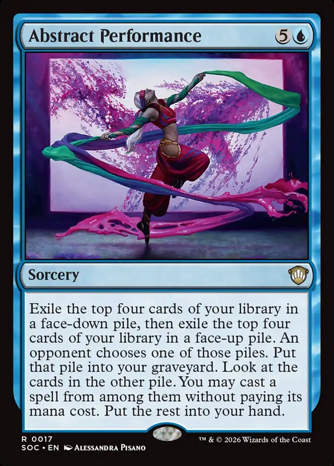 Abstract Performance card front