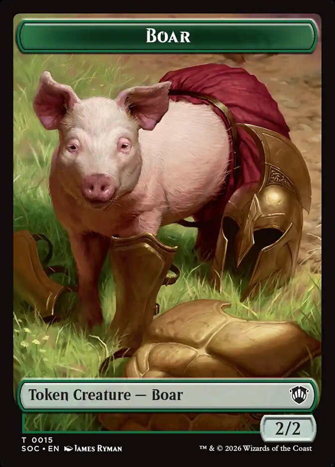 Boar card front