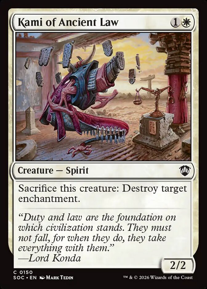 Kami of Ancient Law card front