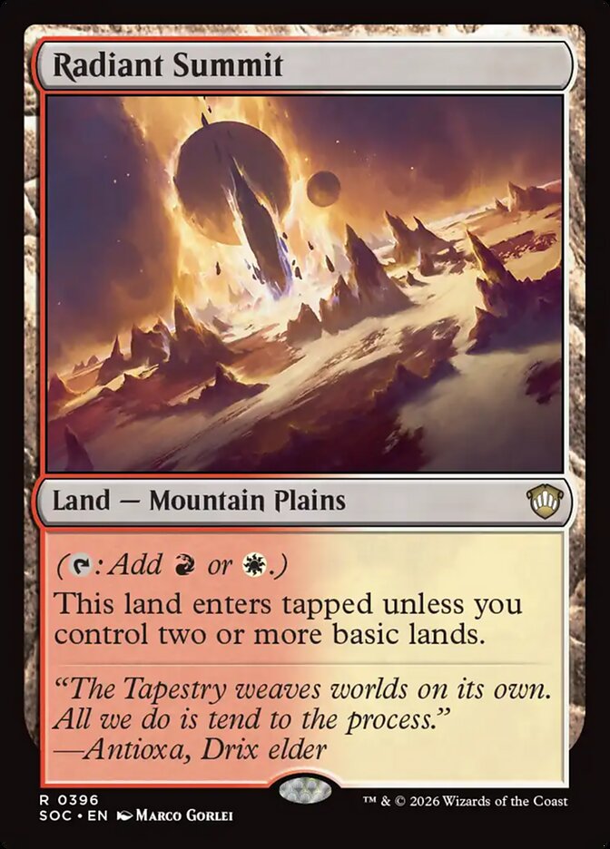 Radiant Summit card front