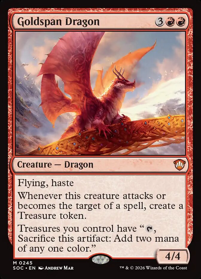 Goldspan Dragon card front