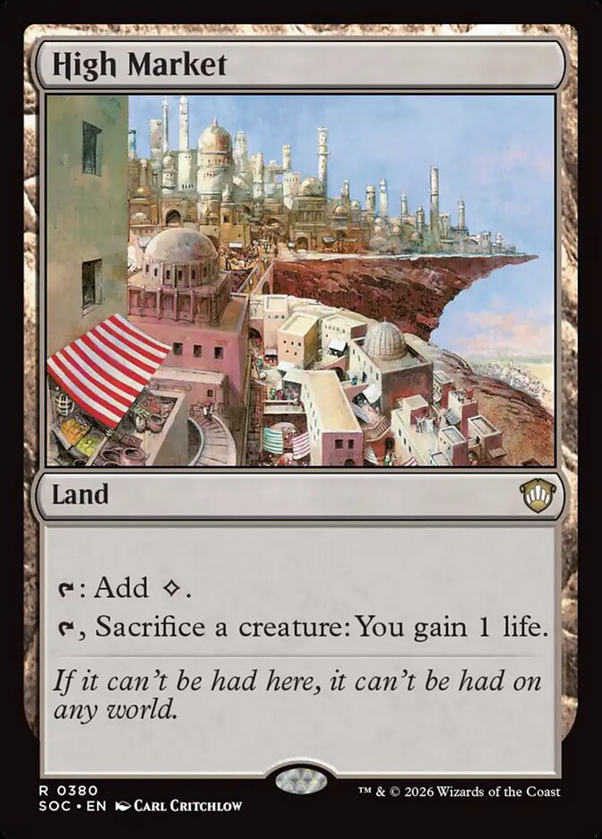 High Market card front