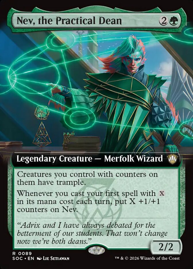 Nev, the Practical Dean card front