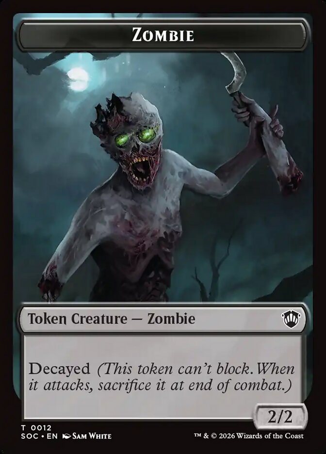Zombie card front