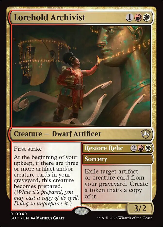 Lorehold Archivist card front