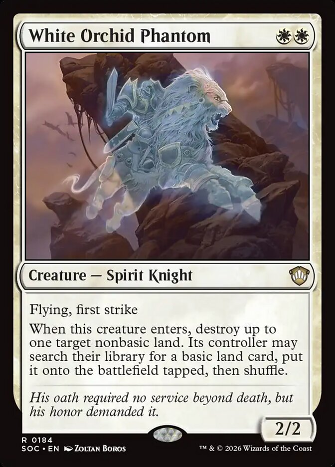 White Orchid Phantom card front