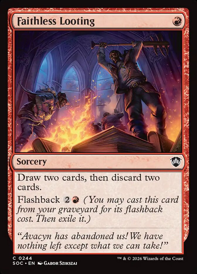 Faithless Looting card front
