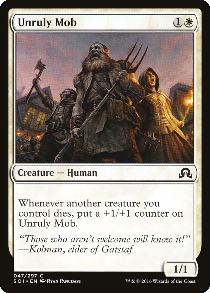 Unruly Mob card front