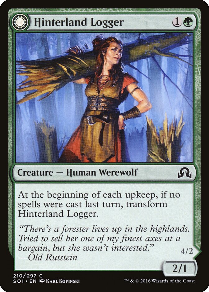 Hinterland Logger card front