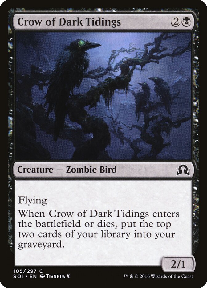 Crow of Dark Tidings card front