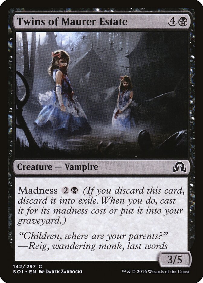 Twins of Maurer Estate card front