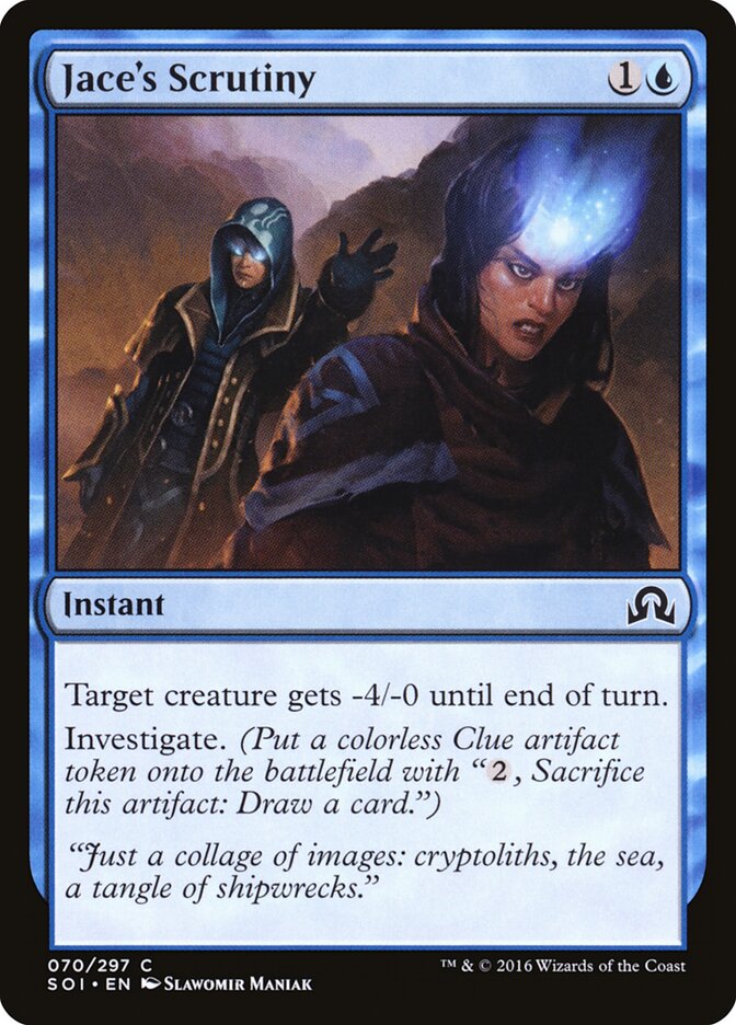 Jace's Scrutiny card front